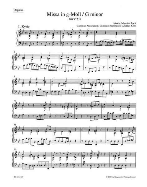 Messe g-Moll BWV235 für Soli, gem Chor und Orchester