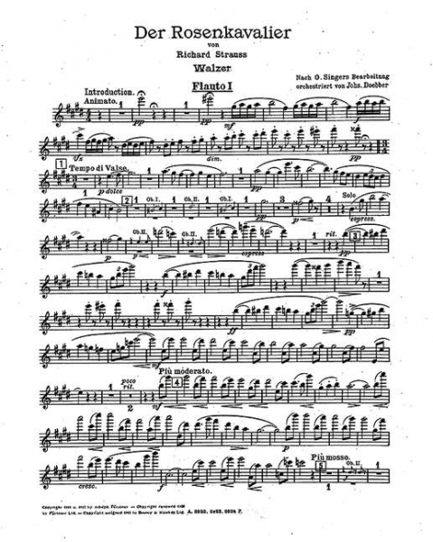 Tanz-Walzer aus Der Rosenkavalier op. 59 für Orchester