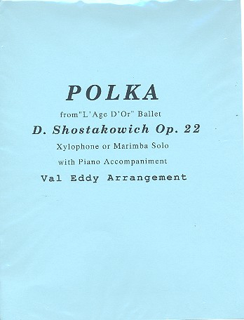 Polka from the Ballet L&#039;age d&#039;or op.22 for xylophone (marimba) and piano