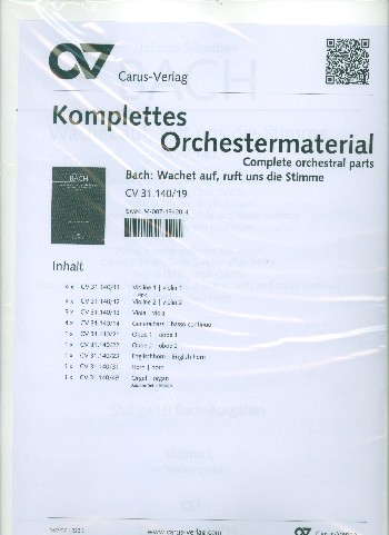 Wachet auf ruft uns die Stimme Kantate Nr.140 BWV140