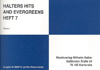 Halters Hits and Evergreens Band 7: für Blasorchester