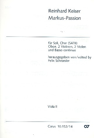 Markuspassion für Soli (SATB), Chor und Orchester