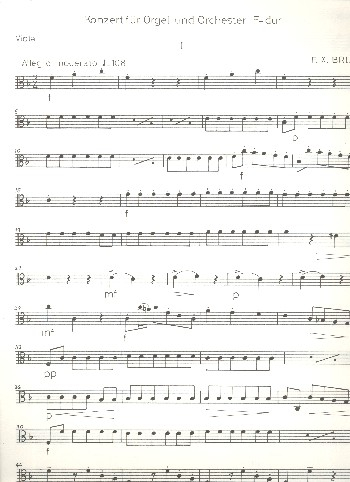 Konzert F-Dur für Orgel und Streicher