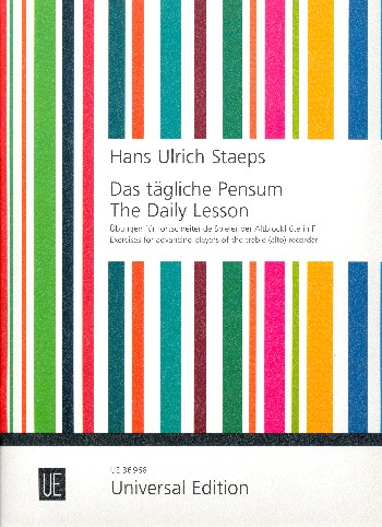 Übungsbuch für Altblockflöte Das tägliche Pensum