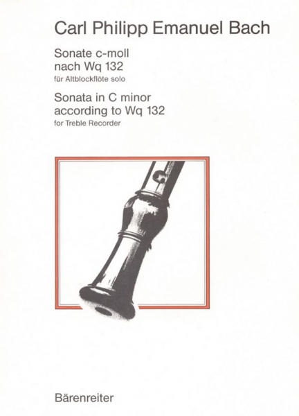 Sonate c-Moll für Altblockfloete Solo, nach wq 132