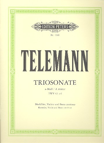 Triosonate a-Moll für Blockflöte, Violine und Bc