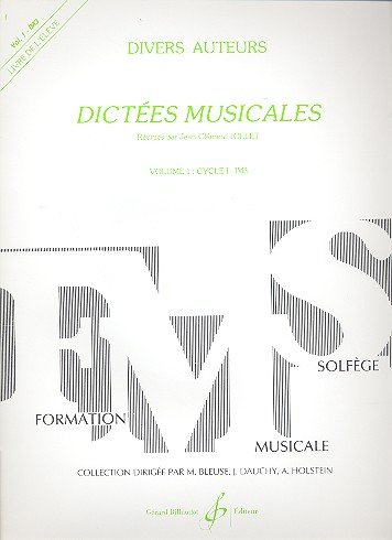 Dictées musicales vol.1 cycle 1 (+CD) livre de l&#039;élève