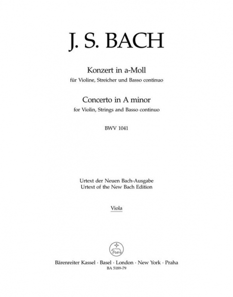 Konzert a-Moll BWV1041 für Violine, Streicher und Bc