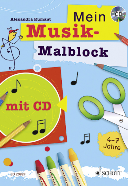 Mein Musik-Malblock (+CD) Kreativblock für Kinder im Kindergartenalter zum Singen, Malen, Bastel