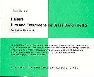 Halters Hits and Evergreens Band 2: für Blasorchester