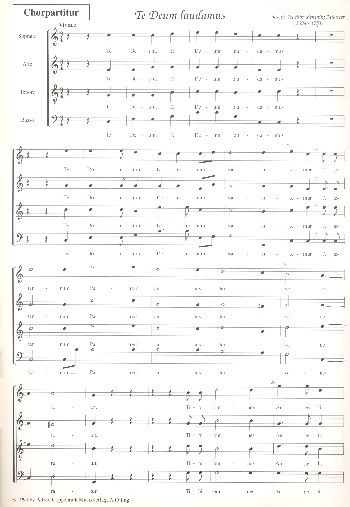 Te Deum laudamus für Soli, gem Chor, Orchester und Orgel