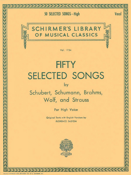 50 selected songs for high voice and piano