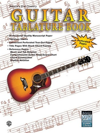 Guitar Tablature Book Notenpapier Tabulatur mit Perforation