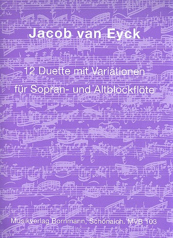 12 Duette mit Variationen für 2 Blockflöten (SA)