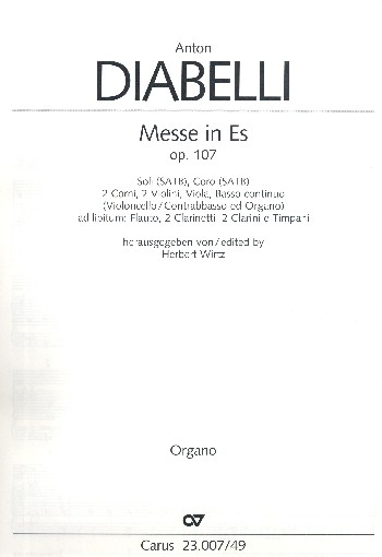 Messe Es-Dur op.107 für gem Chor, Orchester und Orgel
