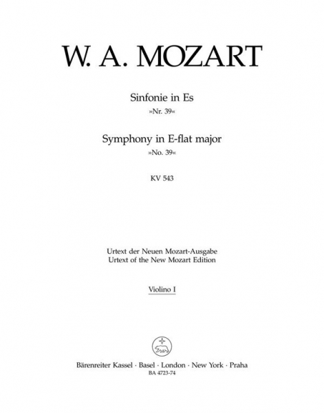 Sinfonie Es-Dur KV543 für Orchester, Violine 1
