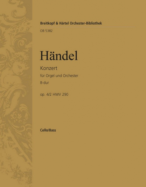 Konzert B-Dur op.4,2 HWV290 für Orgel und Orchester
