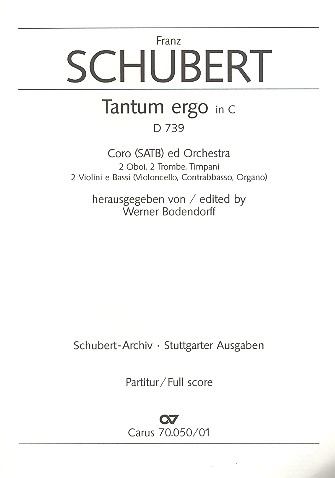 Tantum ergo C-Dur D739 für gem Chor und Orchester
