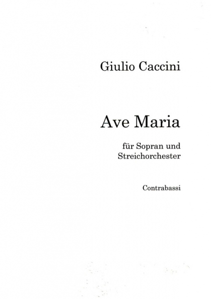 Ave Maria für Sopran und Streichorchester