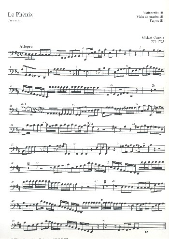 Le Phénix für 4 Violoncelli (Fagotte, Violen da gamba) (Orgel ad lib)