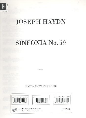 Sinfonie A-Dur Nr.59 Hob.I:59 für Orchester