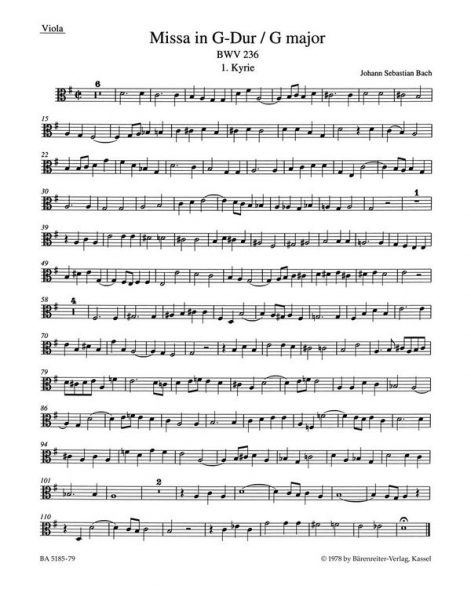 MISSA G-DUR FUER SOLI SATB, CORO SATB, 2 OBOI, 2 VIOLINI, VIOLA UND