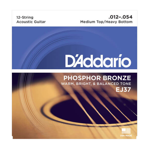 Saitensatz D´Addario EJ37 Phosphor Bronze 12-String/Med-Hvy