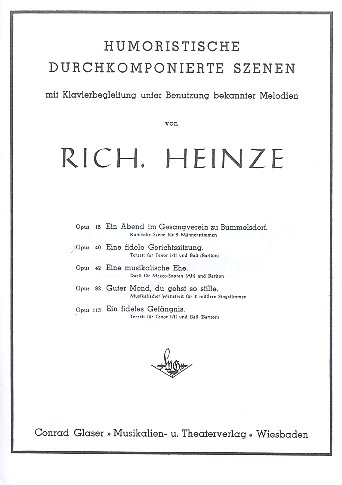 Eine fidele Gerichtssitzung op.40 Terzett für 2 Tenöre und Baß (Bariton)