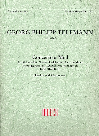 Concerto a-Moll für Altblockflöte, Gambe, Streicher und Bc