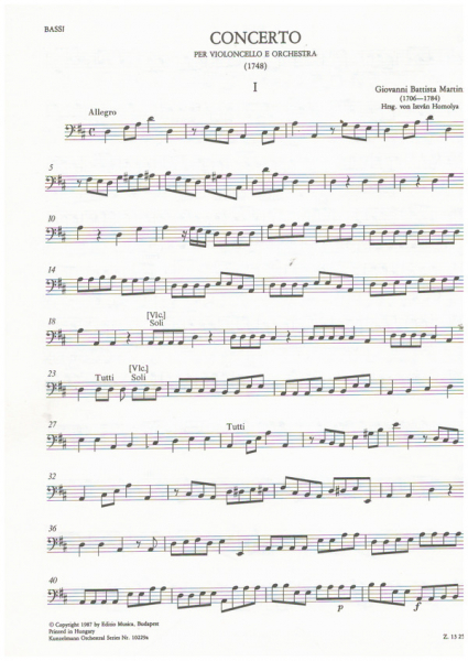 Konzert D-Dur für Violoncello und Orchester