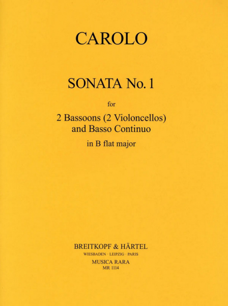 Sonate B-Dur Nr.1 für 2 Fagotte (Violoncelli) und Bc