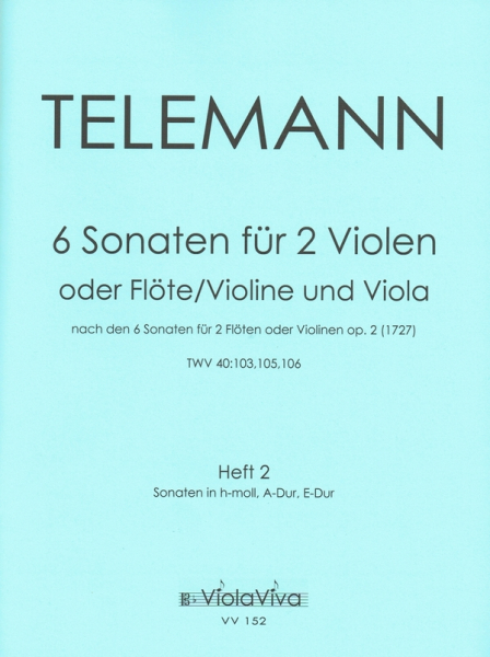 6 Sonaten op.2 Band 2 (Nr.4-6) für 2 Violen