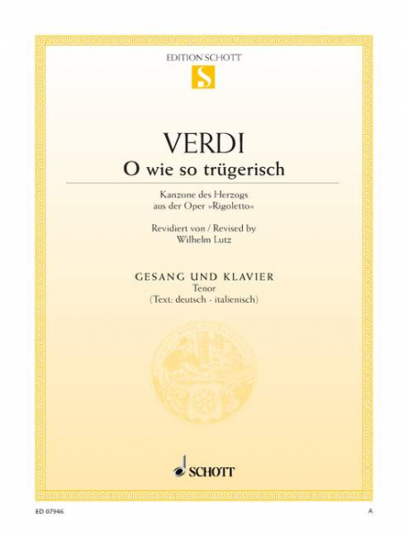 O wie so trügerisch für Tenor und Klavier (dt)