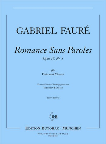 Romance sans paroles op.17,3 für Viola und Klavier