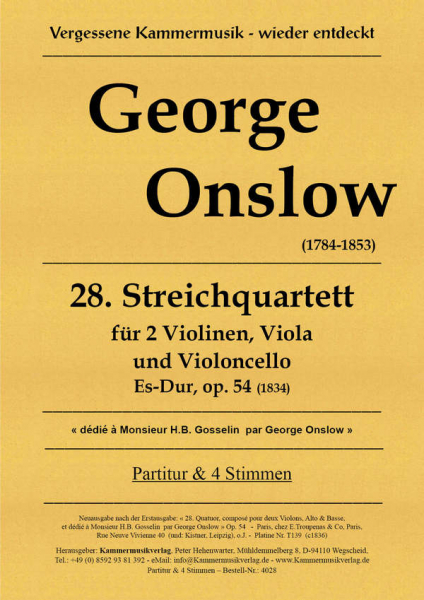 Streichquartett Es-Dur Nr.28 op.54