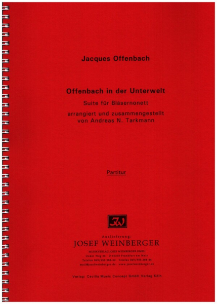 Offenbach in der Unterwelt für Flöte, 2 Oboen, 2 Klarinetten, 2 Hörner, 2 Fagotte
