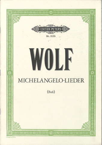 Liederbuch Michelangelo Lieder-Antiquariat