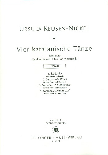 4 katalanische Tänze op.13 für 1-4 Flöten und Violoncello