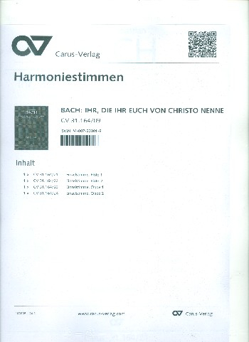 Ihr, die ihr euch von Christo nennet Kantate Nr.164 BWV164