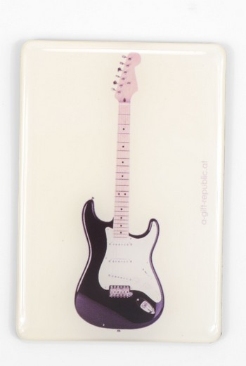 Magnet Elektrische Gitarre schwarz 8 x 5,5 cm
