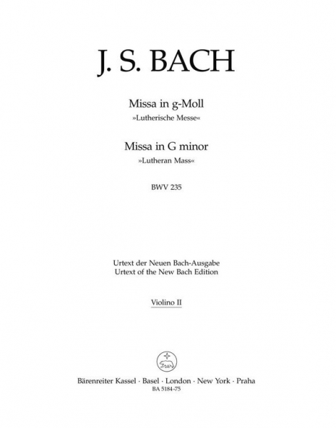 Messe g-Moll BWV235 für Soli, gem Chor und Orchester