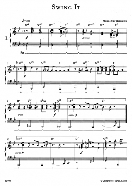 Spielbuch für Klavier Swing it - Jazz for piano