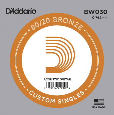 Einzelsaite D´Addario BW030 80/20 Bronze