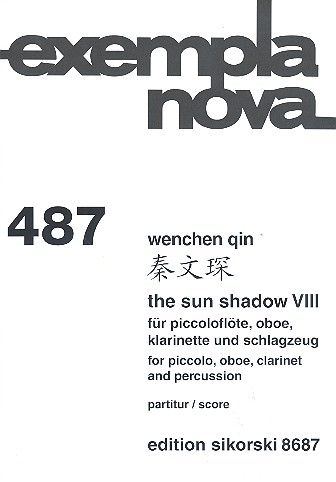The Sun Shadow Nr. 8 für Piccoloflöte, Oboe, Klarinette ud Schlagzeug