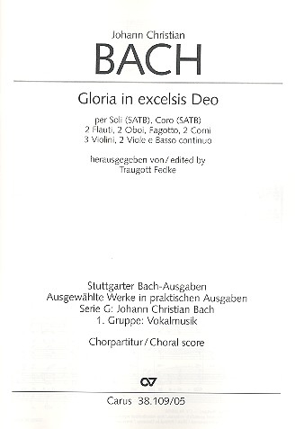 Gloria in excelsis Deo für Soli, gem Chor und Orchester
