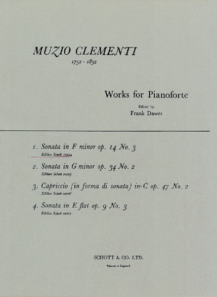 Sonate f-Moll op.14,3 für Klavier