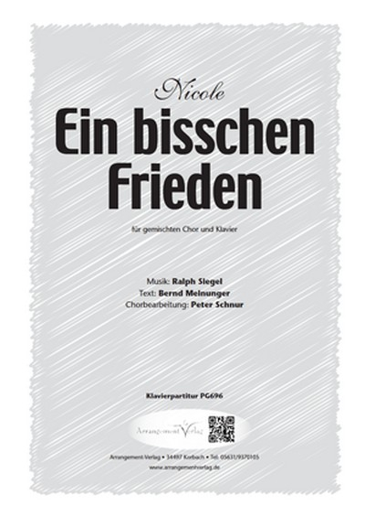 Ein bisschen Frieden für Frauenchor (SSA) und Klavier