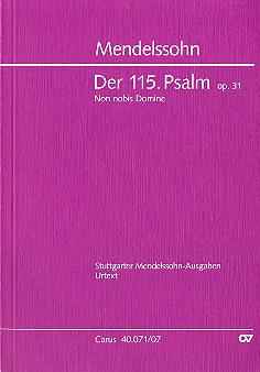 Psalm 115 op.31 für Soli, gem Chor und Orchester