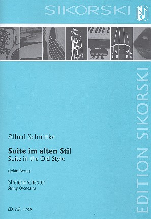 Suite im alten Stil für Streichorchester Partitur