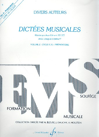 Dictées musicales vol.2 cycle 2 (a) - préparatoire